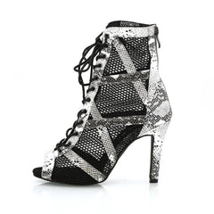 Women's 9.5cm Heel Peep Toe Hollow-out Heels Dance Boots JazSalsa Dancing Shoes