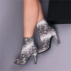 Women's 9.5cm Open Toe Heels Dance Boots JazSalsa Dancing Shoes