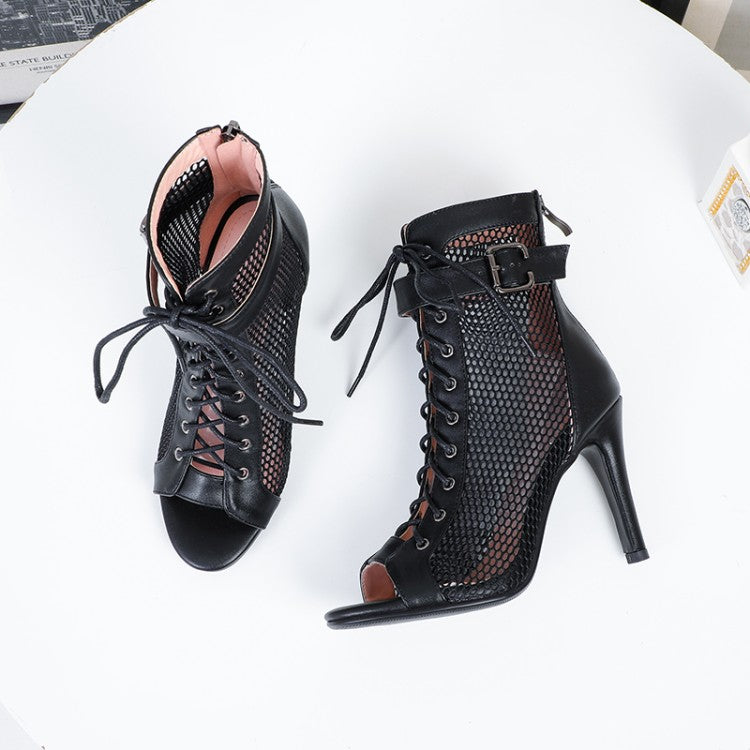Women's Black 7.5cm/10cm Heels Dance Boots JazSalsa Street Sole Dancing Shoes