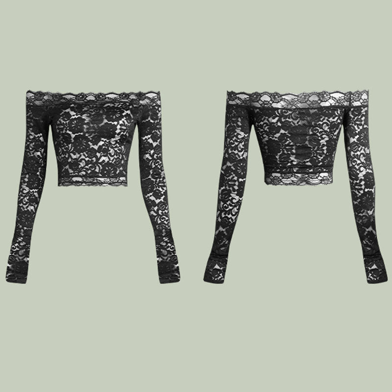 Women's Lace Long Sleeve Latin Dance Tops Dance Wear Dance Tops