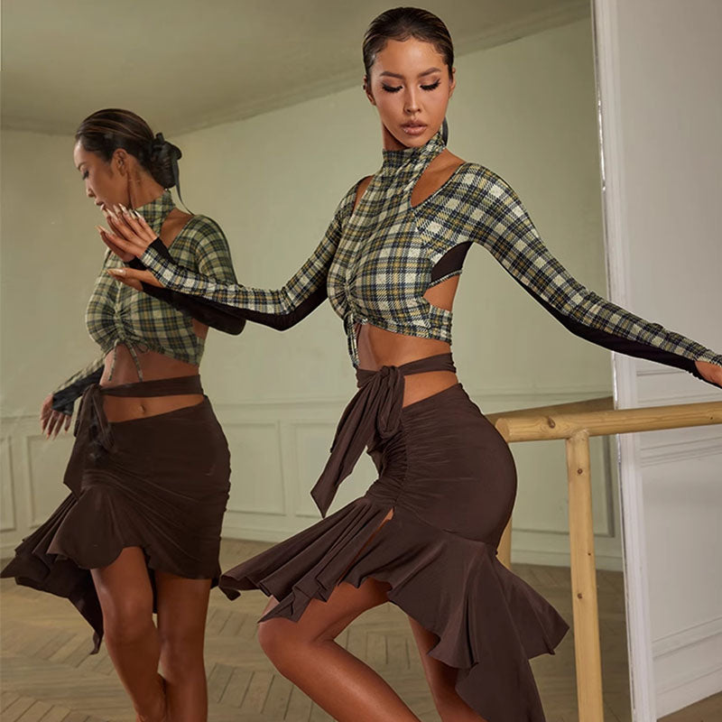 Women's Long Sleeve Latin Dance Tops Dance Wear Dance Tops