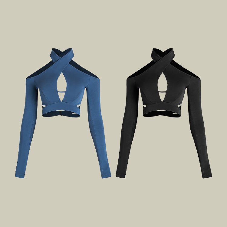 Girls Long-sleeved Dance Tops Practice Bodysuit