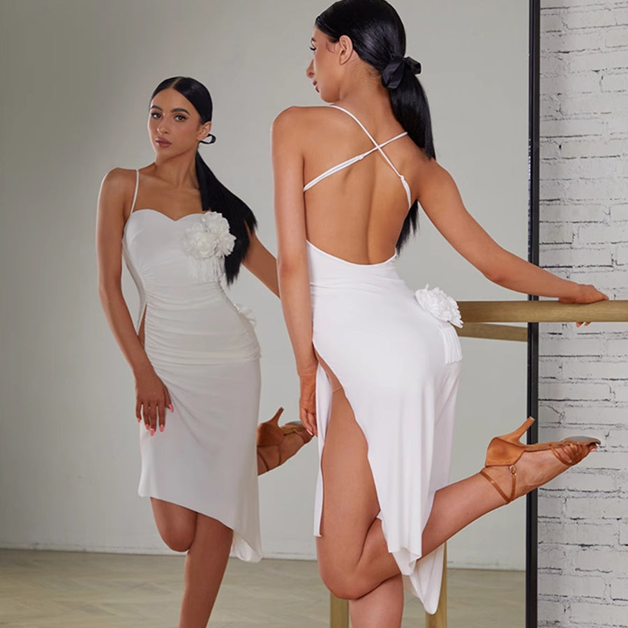 Women's Sleeveless Backless Dance Dress DanceWear Training Performance Dress