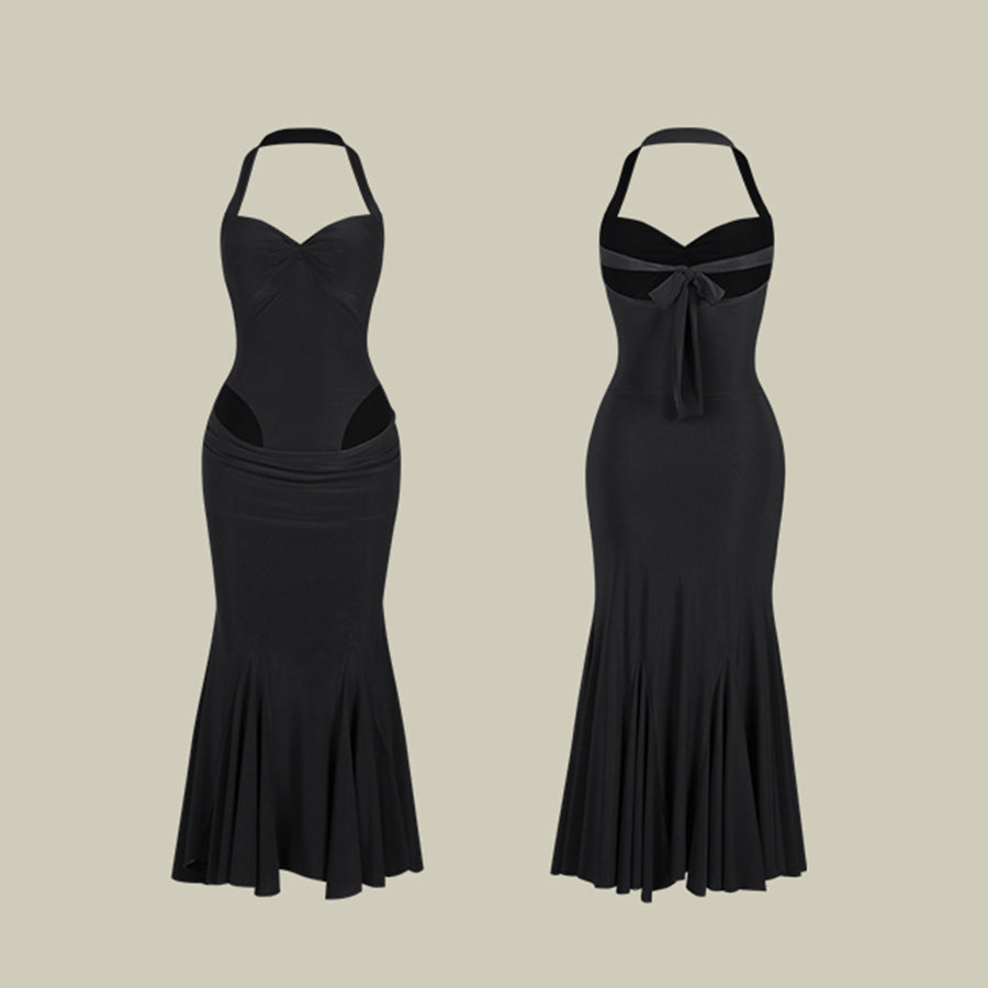 Women's Halter Backless Dance Dress DanceWear Training Performance Dress
