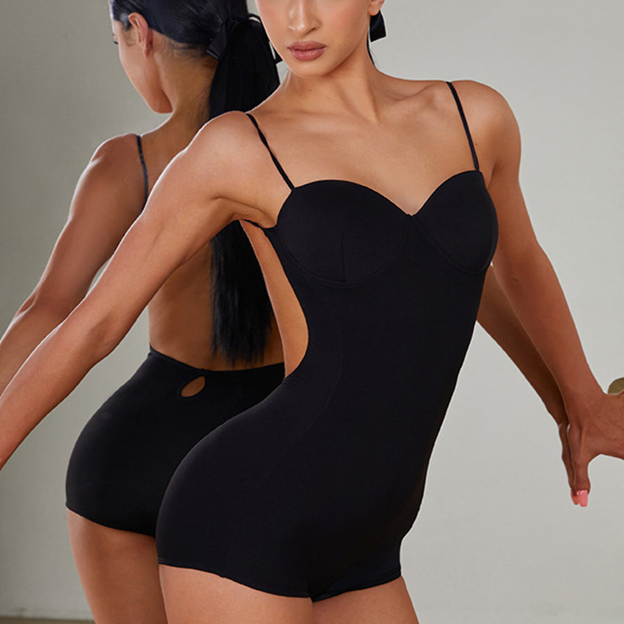 Women's Sling Backless Dance Tops Bodysuit LeotarPractice DanceWear