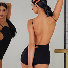Women's Sling Backless Dance Tops Bodysuit LeotarPractice DanceWear