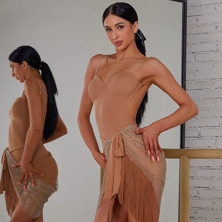 Women's Sling Backless Dance Tops Bodysuit LeotarPractice DanceWear