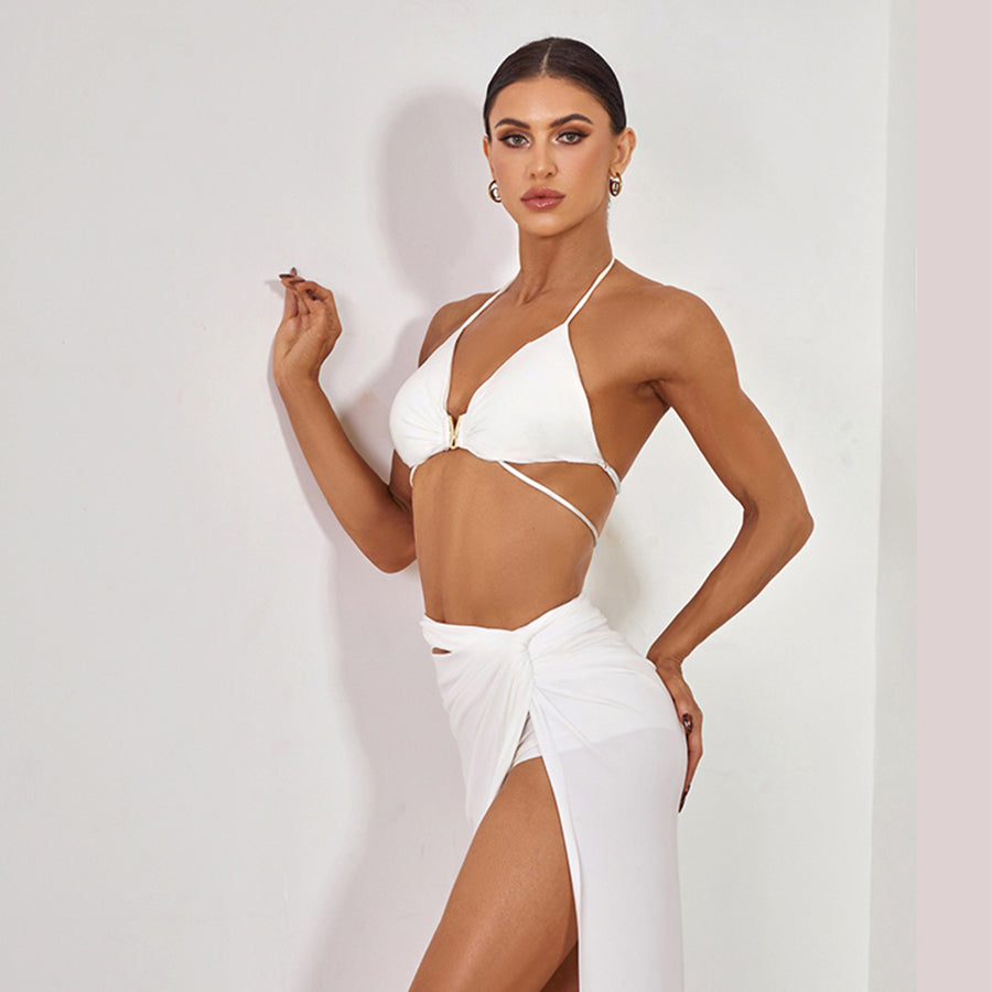 Women's Milk Silk Halter Latin Tops Practice Tops Latin DanceWear