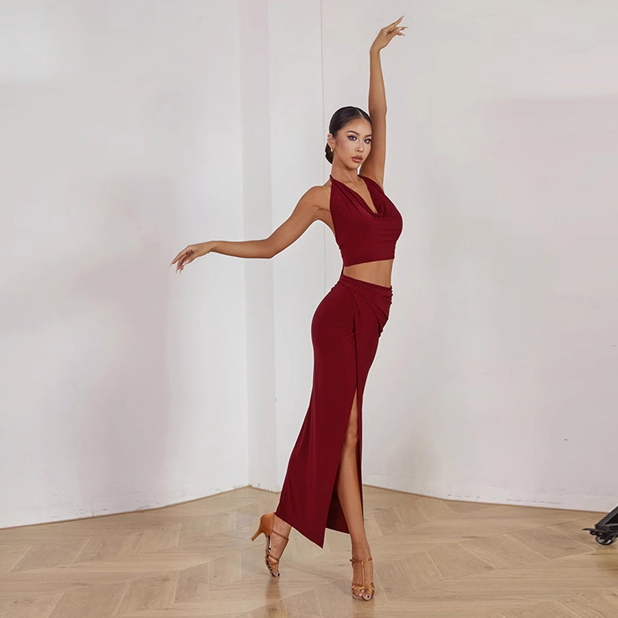 Women's Milk Silk Sleeveless Latin Tops Practice Tops Latin DanceWear