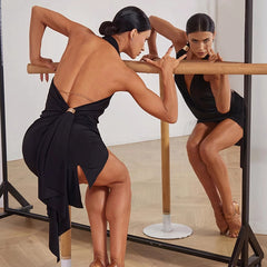 Women's Halter Backless Dance Dress DanceWear Training Performance Dress