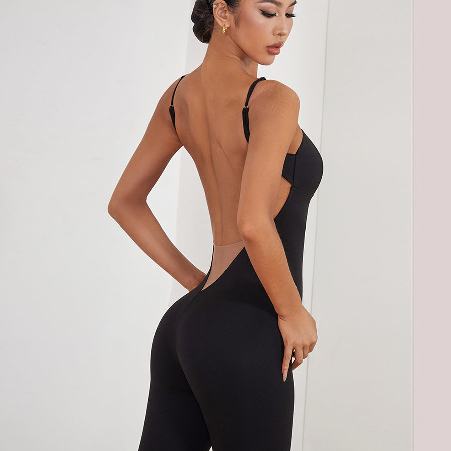 Women's Black Dance Tops Bodysuit LeotarPractice DanceWear