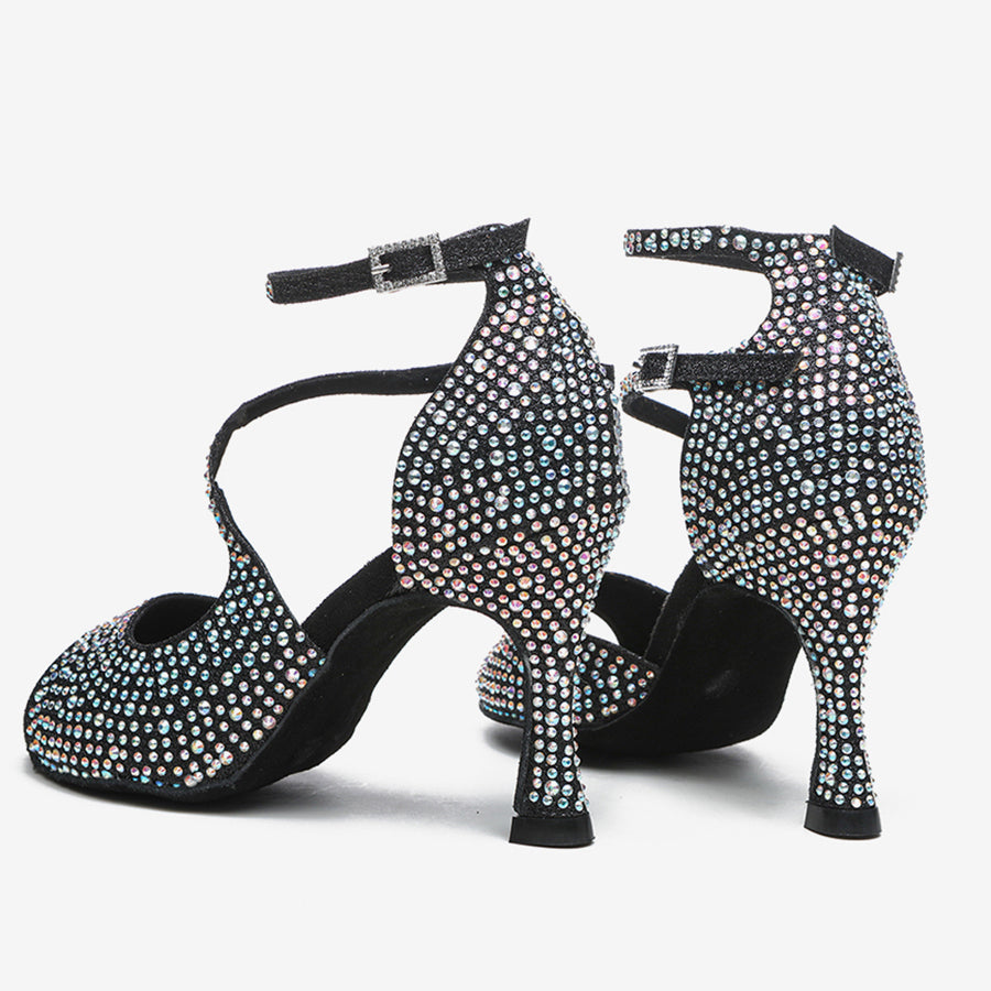 Women's Sparkling Glitter Customized Heel Latin Shoes Salsa Shoes Ballroom Dance Shoes