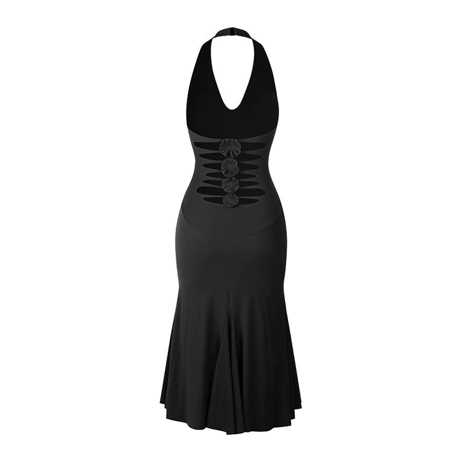 Women's Halter Backless Dance Dress DanceWear Training Performance Dress