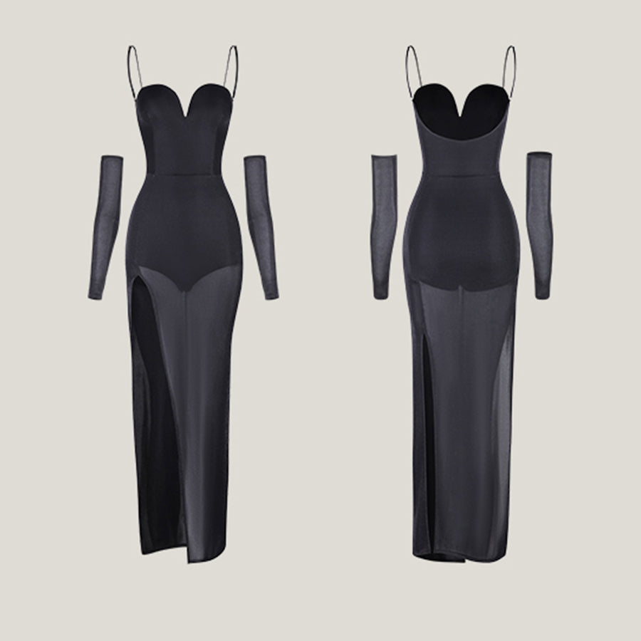 Women's Halter Black Dance Dress DanceWear Training Performance Dress