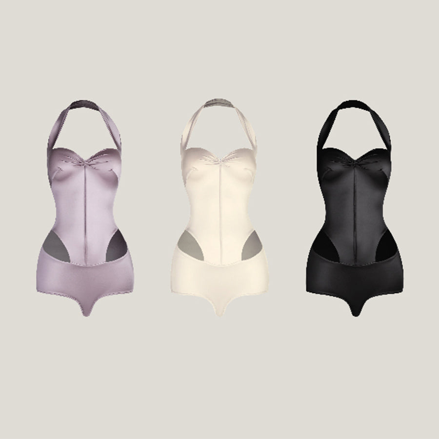 Women's Satin Halter Backless Dance Tops Bodysuit LeotarPractice DanceWear