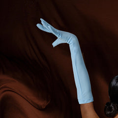 Women's Latin Dance Milk Silk Long Gloves