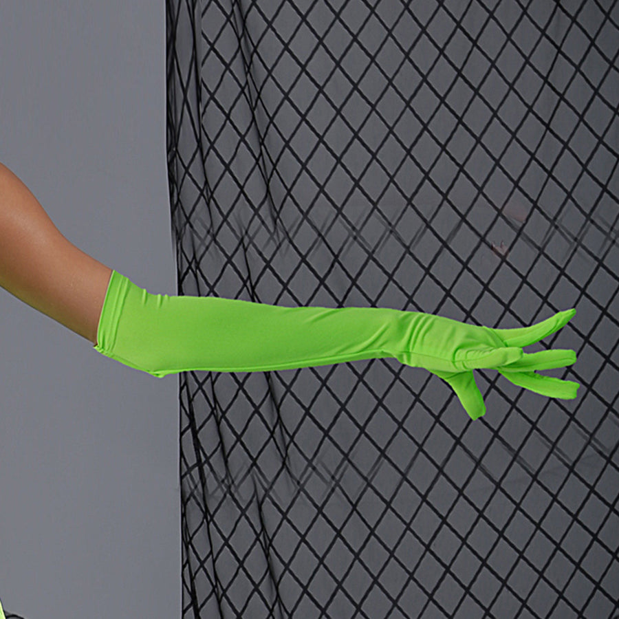 Women's Latin Dance Milk Silk Long Gloves