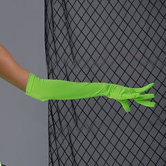 Women's Latin Dance Milk Silk Long Gloves