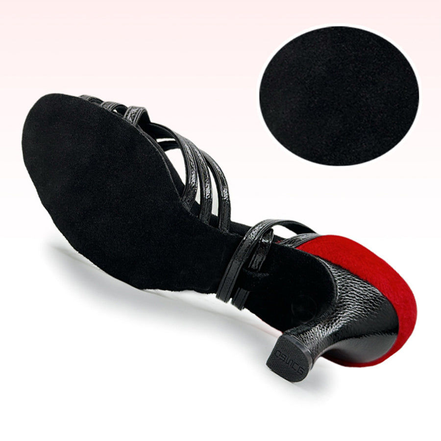 Women's Leatherette Customized Heel Strappy Latin Dance Shoes Ballroom Dance Shoes