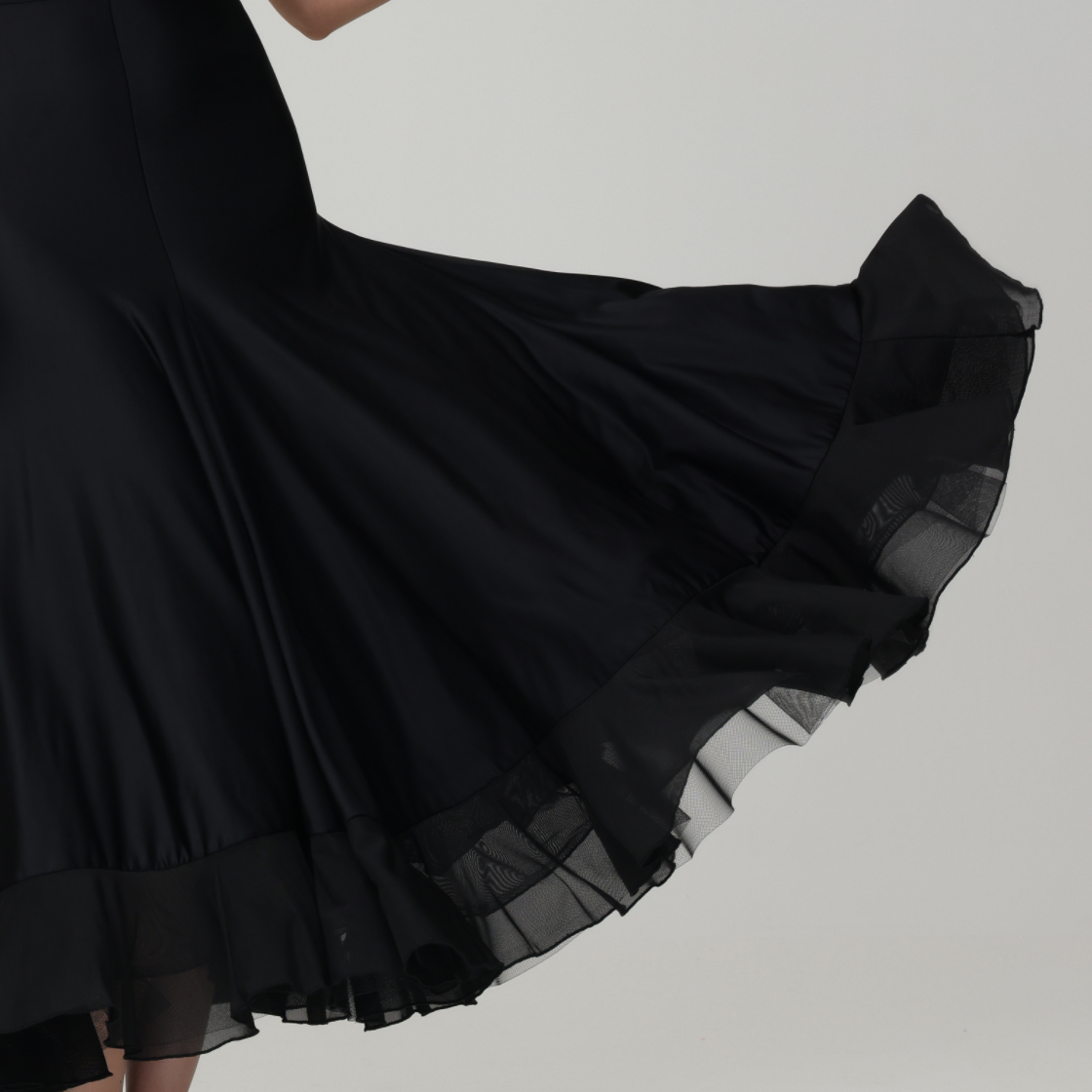 Customisable-Women's Round Neck WaltModern Ballroom Dance Dress Competition Dresses
