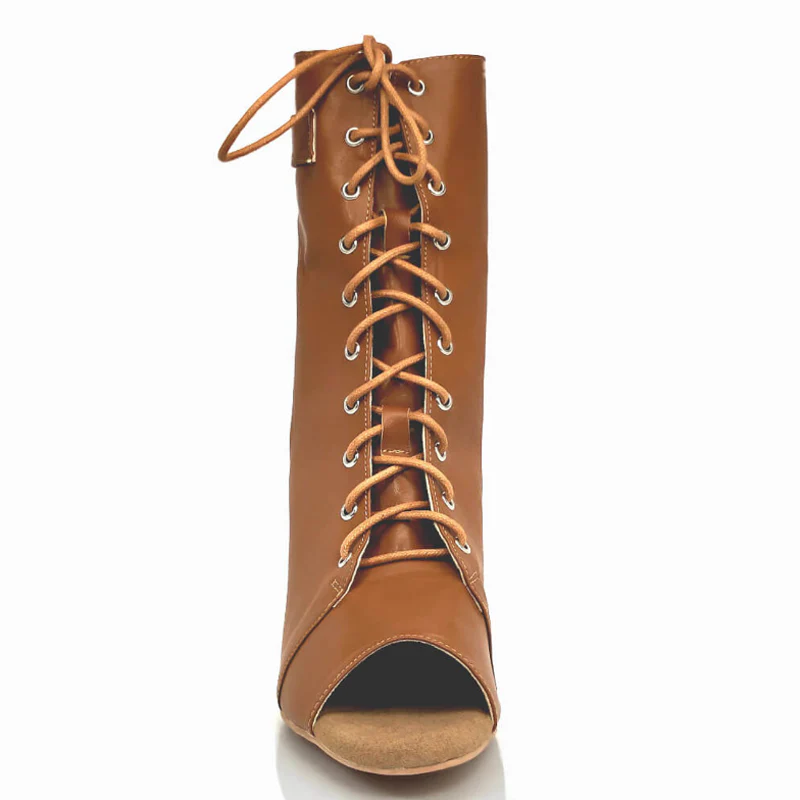 Women's Rubber Sole Customized Heel Dance Heels DanceBoots Salsa JazDance Shoes
