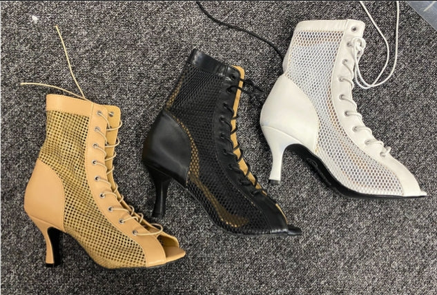 Women's Customized Heel Leatherette Rubber Heels Dance Boots JazStreet Sole Dance Shoes