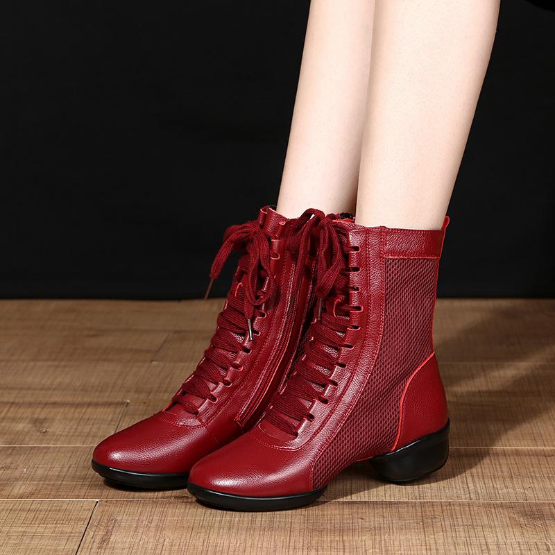 Women's Leatherette 4cm Heels With Lace-up Dance Shoes/Dance Boots/JazBoots