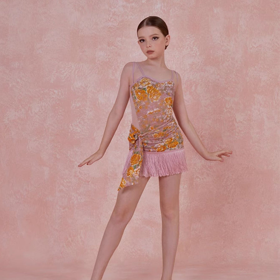 Girls Lace Backless Dancewear Practice Tops Bodysuit