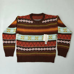 National style round-neck sweater