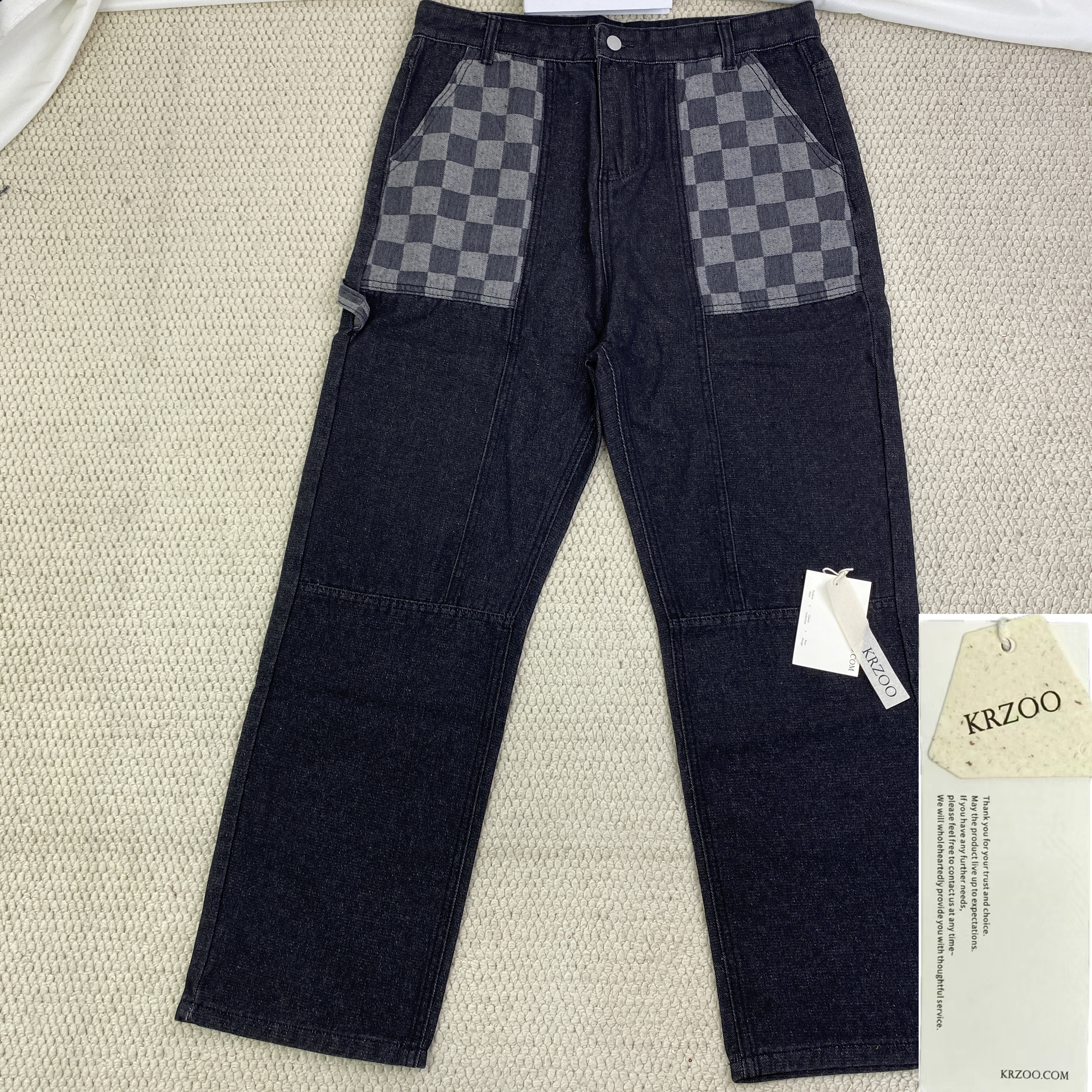Striped wide-leg high street trousers