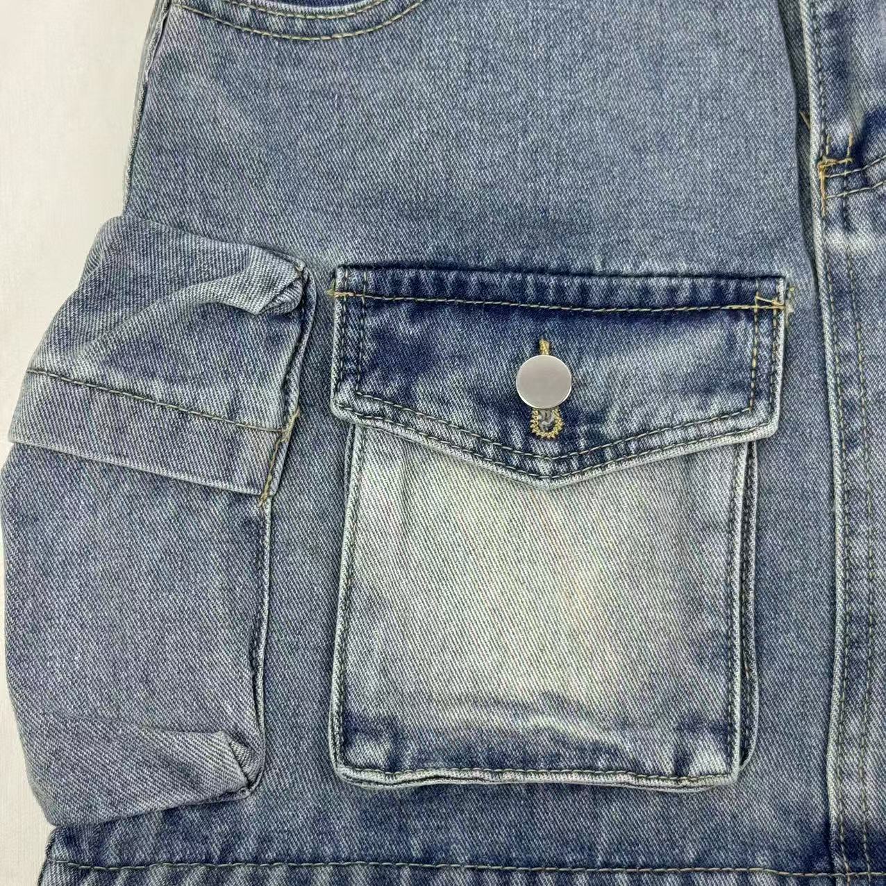 Stretch-fit work pants with pockets short skirt