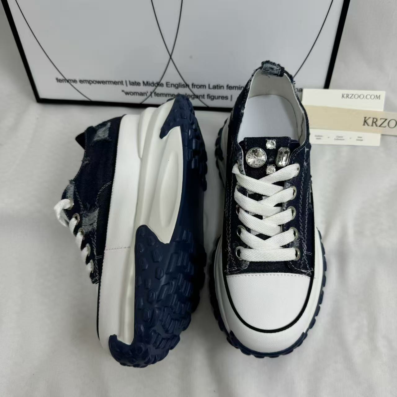 Retro Denim Casual Sneakers