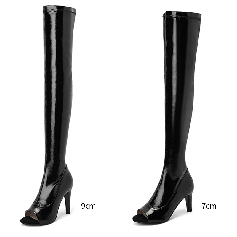 Women's 7cm/9cm Heel Rubber Sole Leatherette JazDance Boots Rubber Sole Pole Dancing Shoes