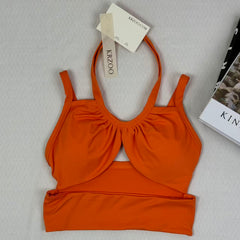 Open-necked top with a draped collar