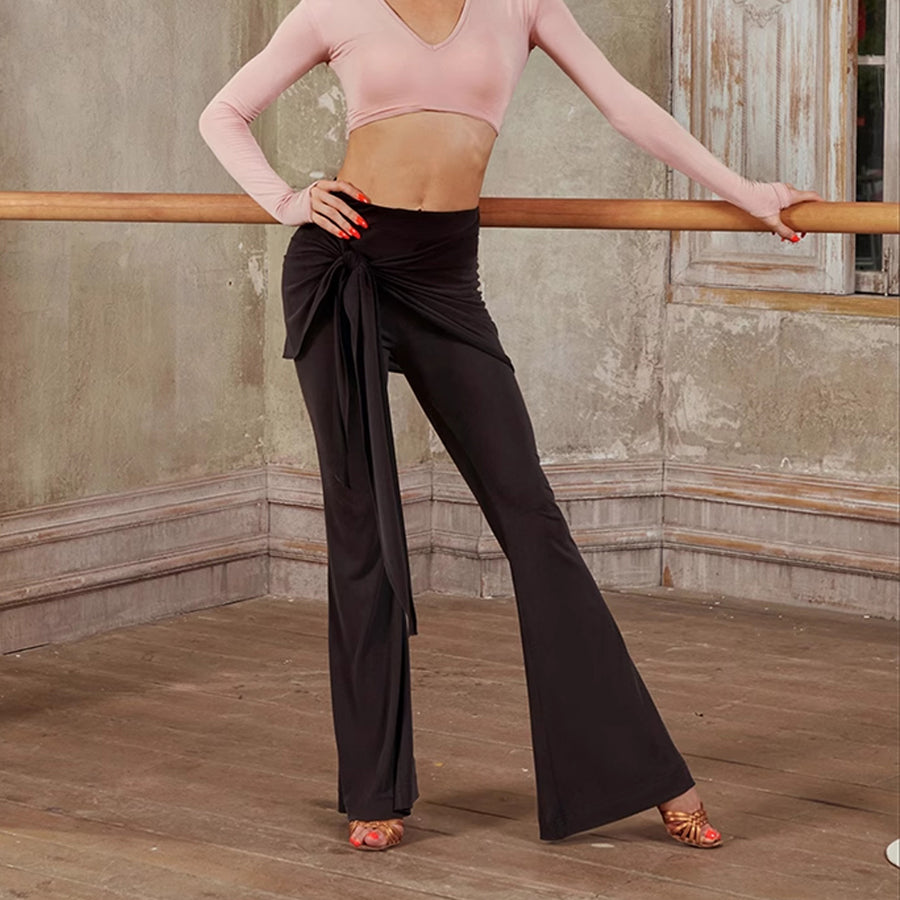 Women's High Waist Pants Latin Dance Wear Training Performance Pants