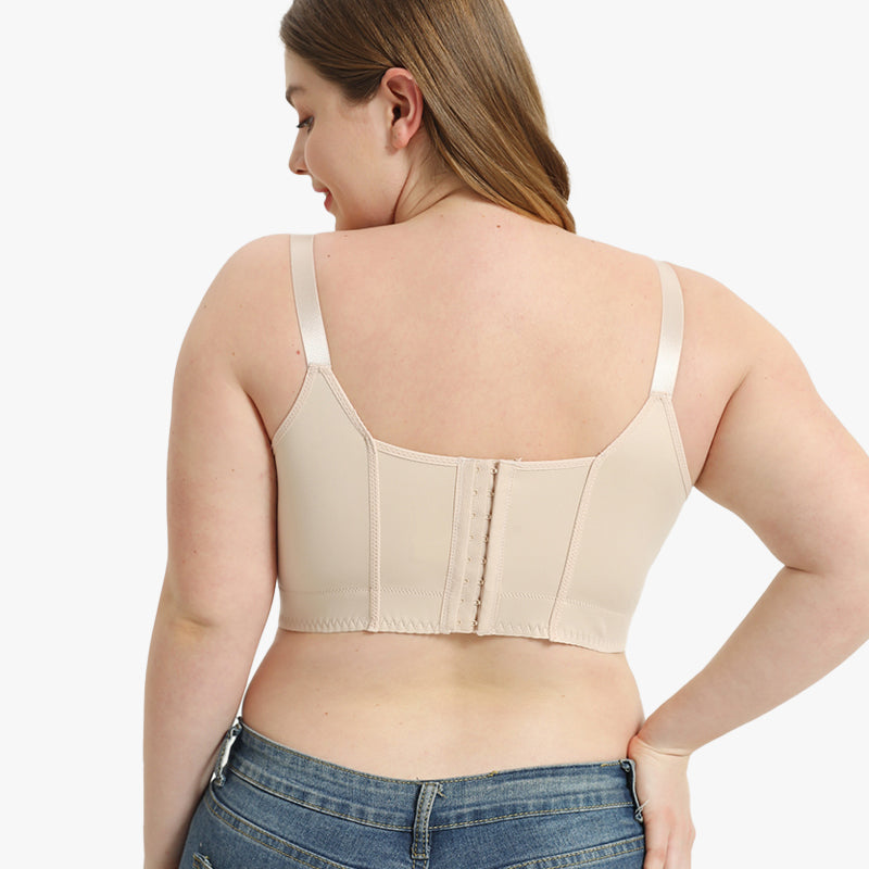 Full-Coverage Back Smoothing Bra-Beige (2 Pack)