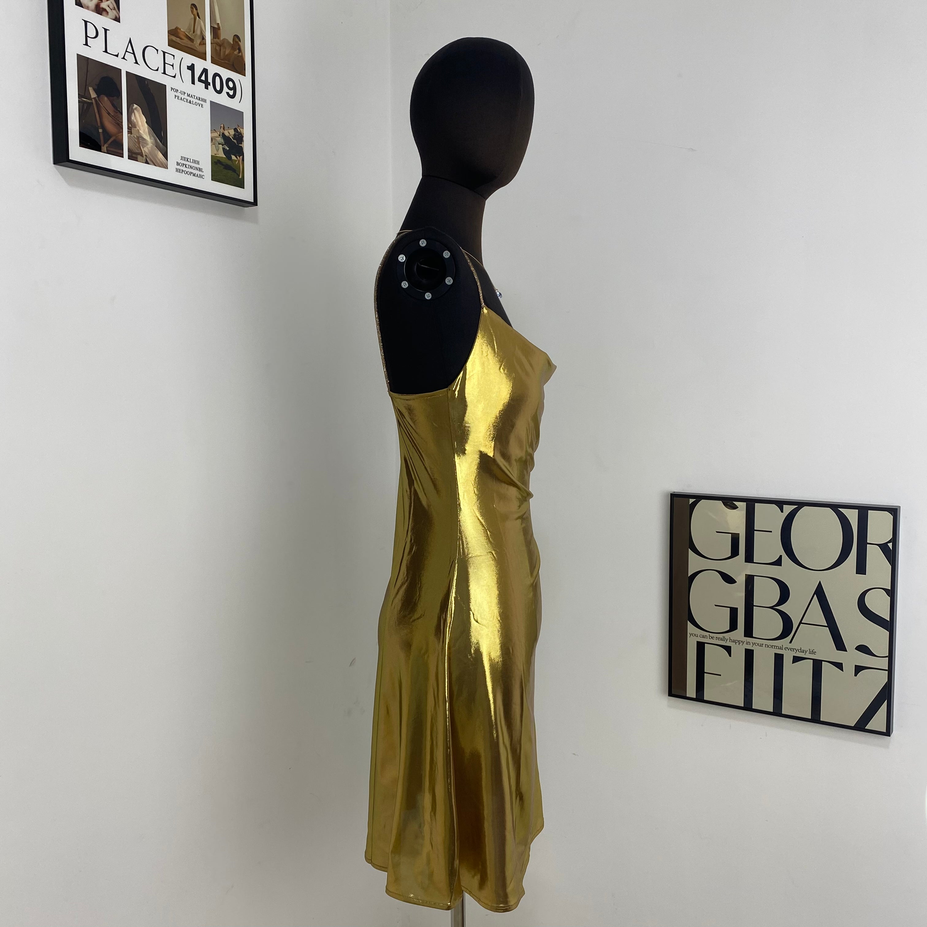 Elegant Low-Cut Backless Slip Dress