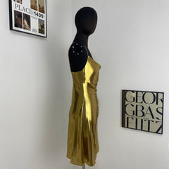 Elegant Low-Cut Backless Slip Dress