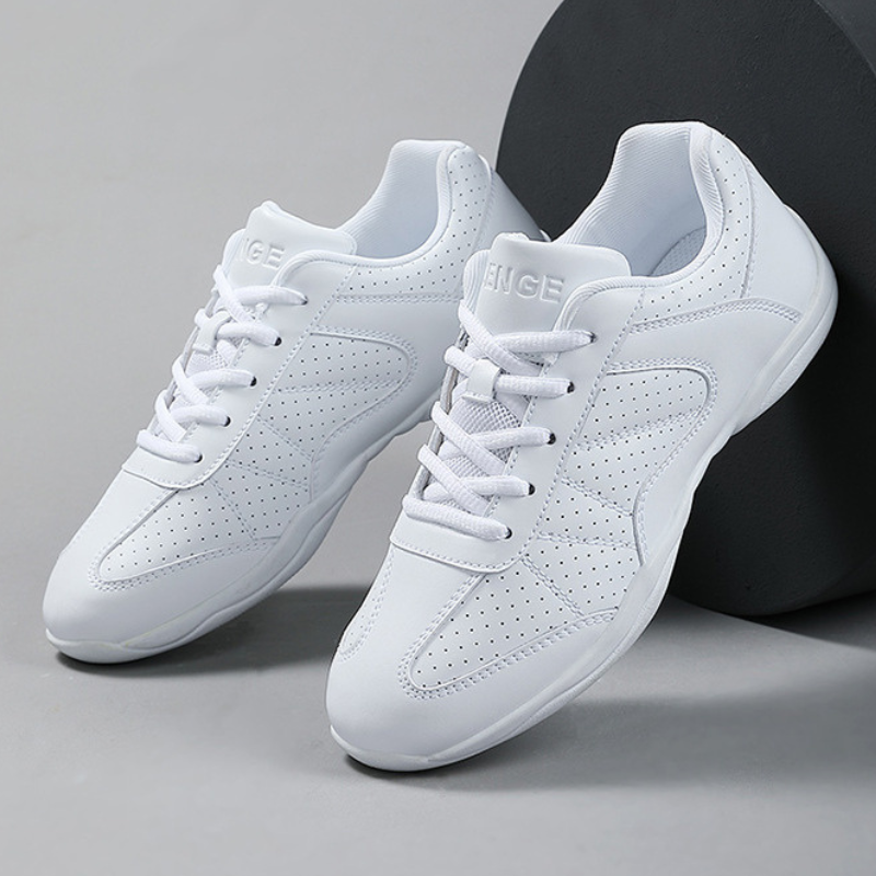 Women's White JazShoes Lace-up Dance Sneakers