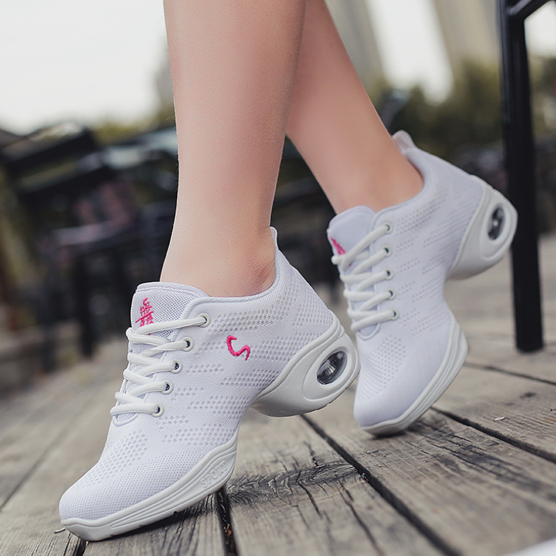 Women's Mesh JazShoes Lace-up Dance Sneakers