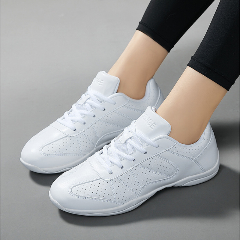 Women's White JazShoes Lace-up Dance Sneakers