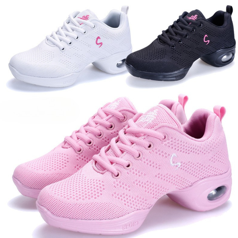 Women's Mesh JazShoes Lace-up Dance Sneakers