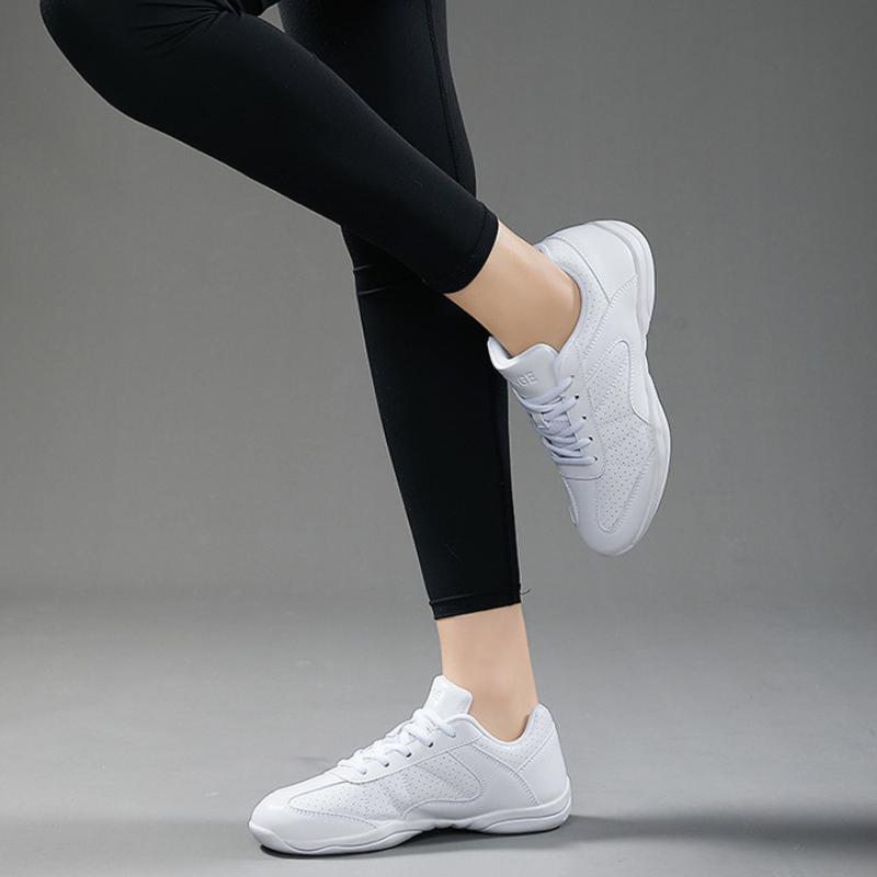 Women's White JazShoes Lace-up Dance Sneakers