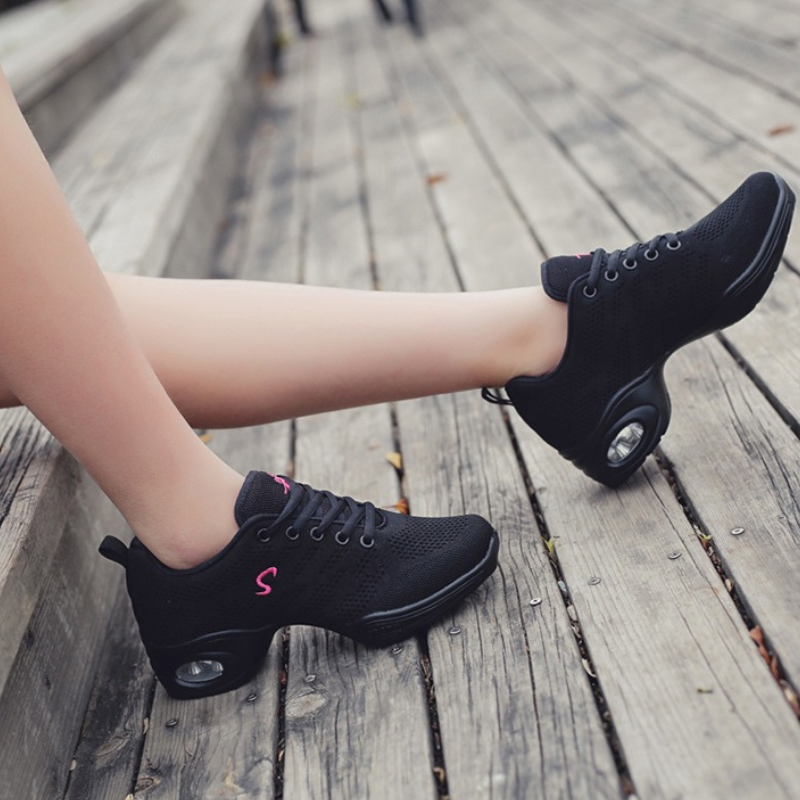 Women's Mesh JazShoes Lace-up Dance Sneakers