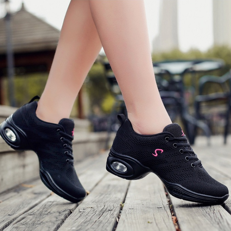 Women's Mesh JazShoes Lace-up Dance Sneakers