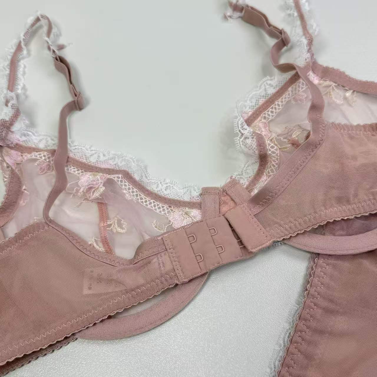 Embroidered lace transparent underwear cover