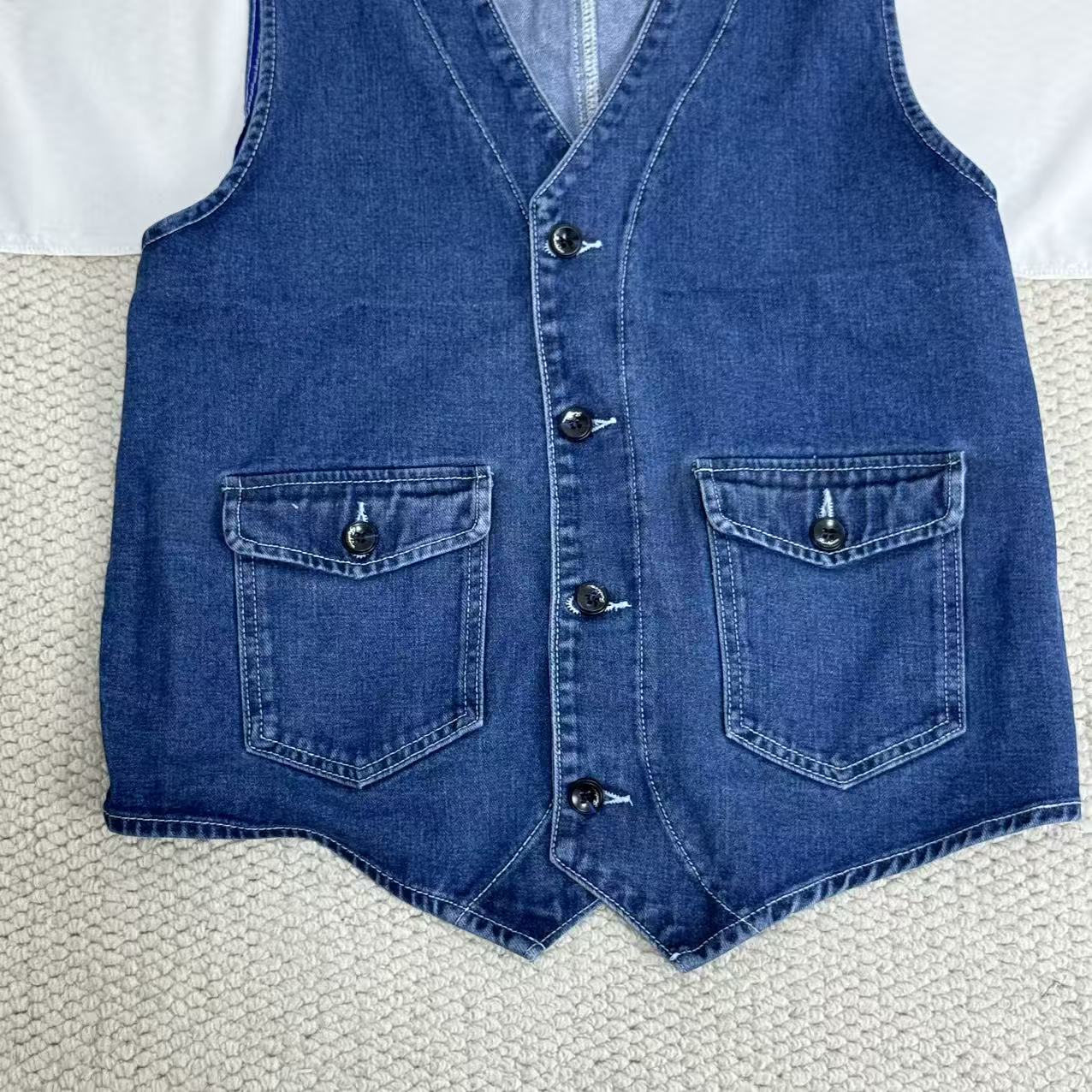 Cowboy vest, workwear, casual wide coat