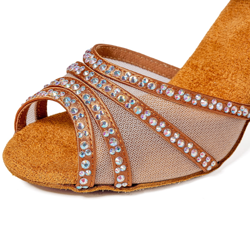 Women's Satin Customized Heel Salsa Latin Dance Shoes