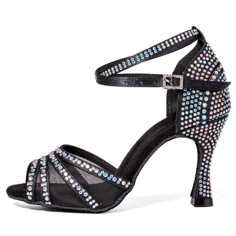 Women's Satin Customized Heel Salsa Latin Dance Shoes