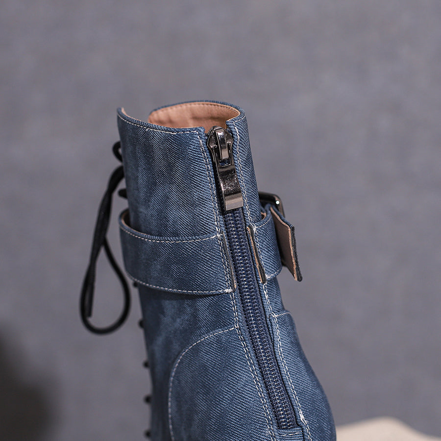 Women's 9.5cm Heel Rubber Sole Leatherette JazShoes Open Toe Dance Heels Boots